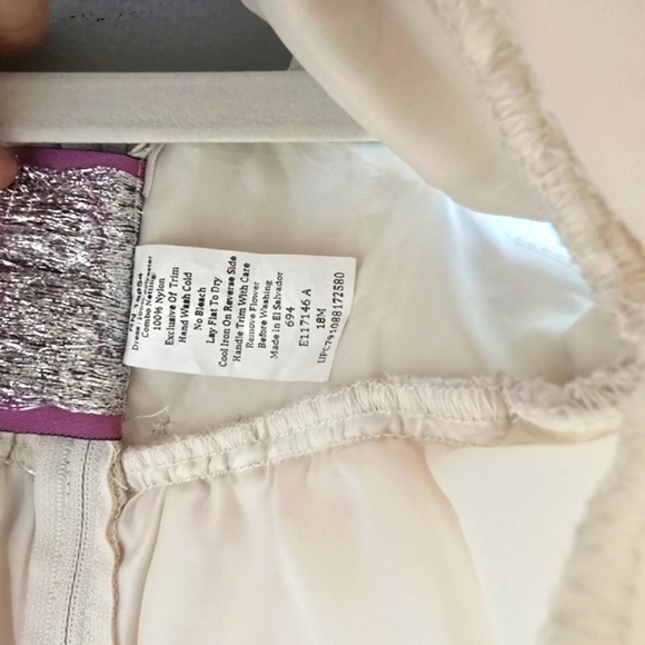 CHANTILLY PLACE Tool Flower Formal Dress Champagne Blush Baby Girl Sz 18 Months - Picture 9 of 12